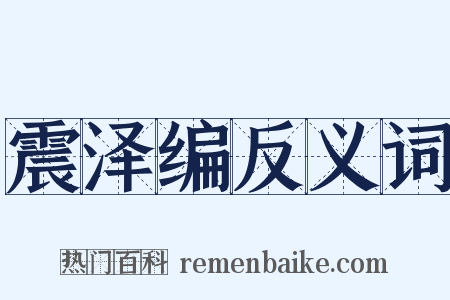 震泽编反义词是什么意思的图片